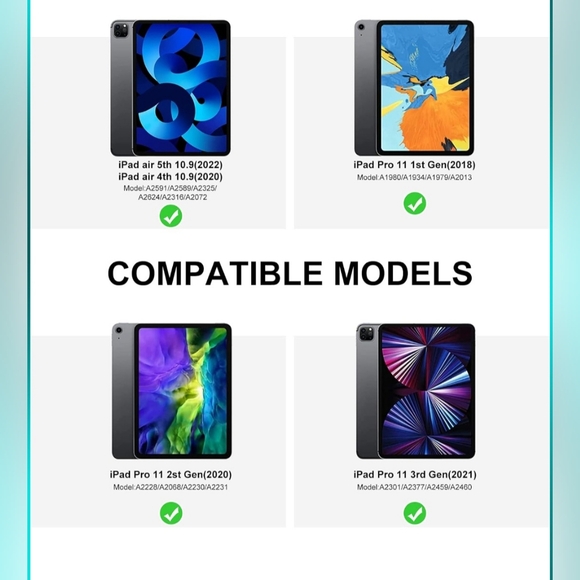 New Magnetic Keyboard Case for iPads - Picture 4 of 4